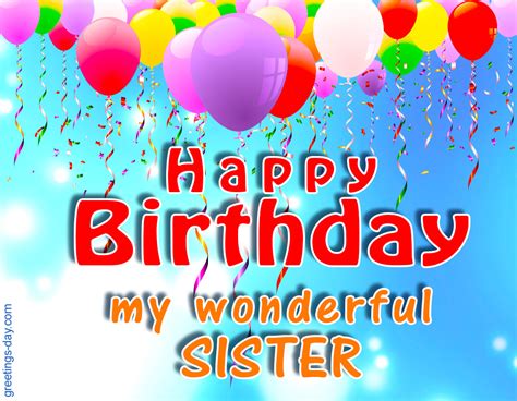 Birthday For Sister Ecards