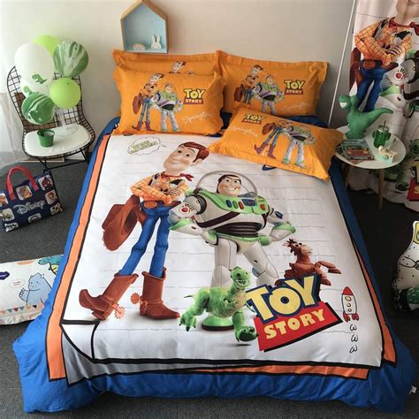 Casa 100 Cotton Kids Bedding Set Boys Lightning Toy Story Buzz Lightyear And Woody