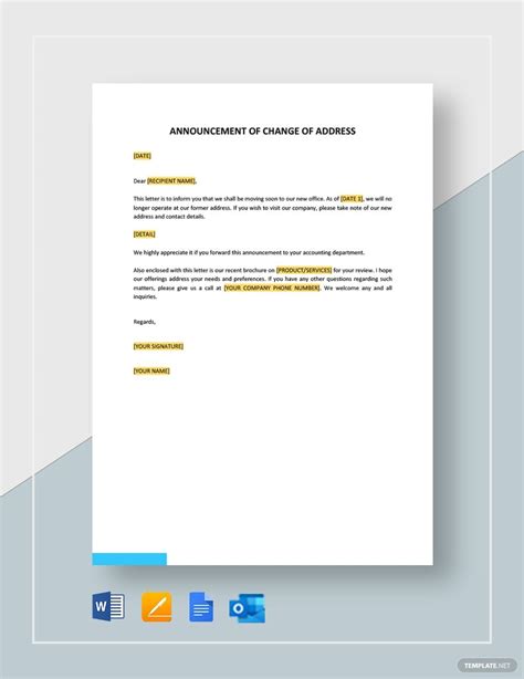 Best photos of company announcement template new business. Announcement of Change of Address Template [Free PDF ...
