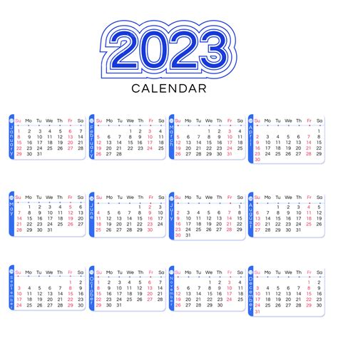 Gambar Kalender Sederhana 2023 Kalender Biru Cyan Kal