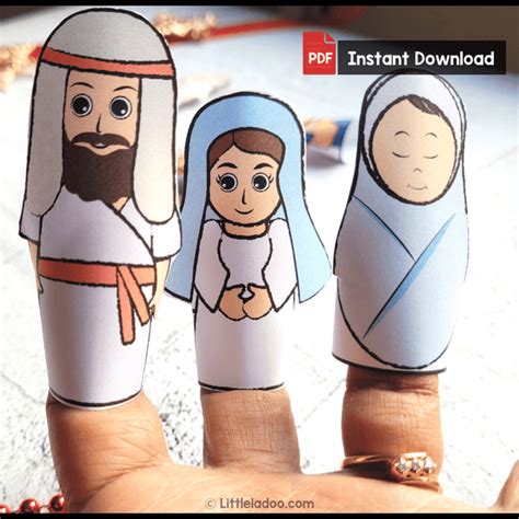 Nativity Finger Puppets Printable Littleladoo