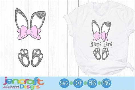 Download Easter svg, Cheetah print bunny ears bow feet, Leopard ...