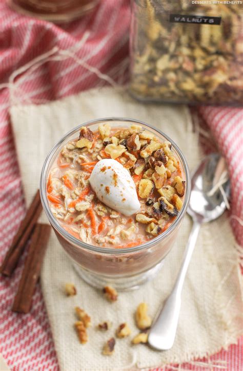 Believe it or not, this recipe doesn't contain any oatmeal. Healthy Carrot Cake Overnight Dessert Oats Recipe | Gluten Free, Vegan