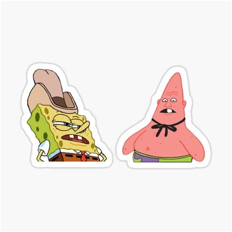 Spongebob Dirty Dan And Pinhead Sticker Set Sticker For Sale By