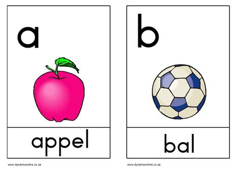 A5 Alfabet Flitskaarte Teaching Kids Basic Math Afrikaans