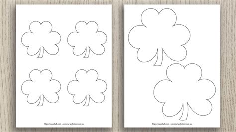 Free Printable Shamrock Templates Includes Green Shamrocks The