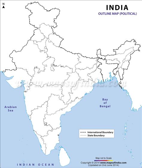 India Political Map In A3 Size