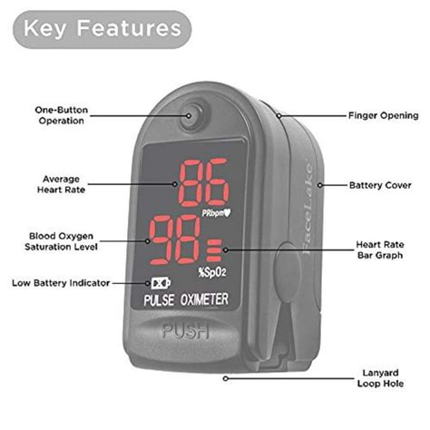 Fl400 Pulse Oximeter With Neckwrist Cord Carrying Case And Batteries