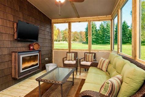 Manufactured Home Enclosed Porch And Fireplace Remodelmanufacturedhome