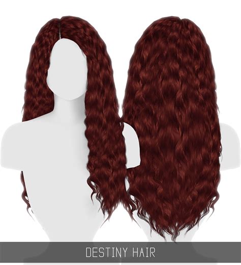 Simpliciaty Destiny Hair Sims 4 Hairs Sims 4 Curly Hair Sims Hair