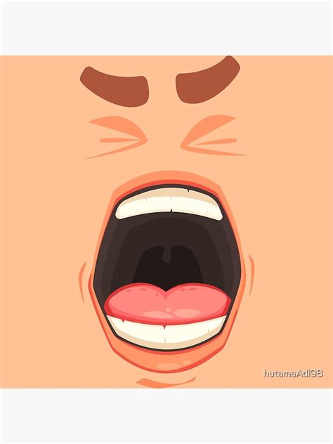 Roblox Shout Face Poster For Sale By Hutamaadi98 Redbubble