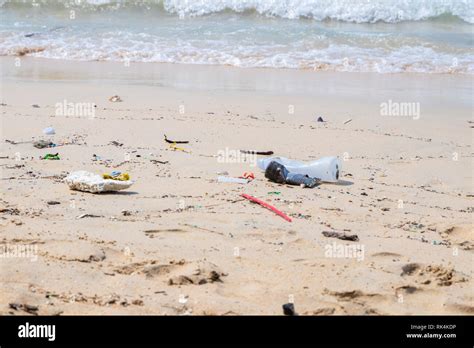 Dirty Beachescaused By The Dumping Of Undisciplined Pollution On The