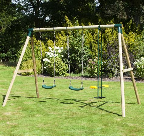Rebo Kids Wooden Garden Swing Set Childrens Swings 14 Styles And 3