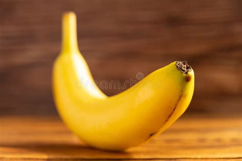 Fresh Banana On Wood Background Stock Image Image Of Single Healthy