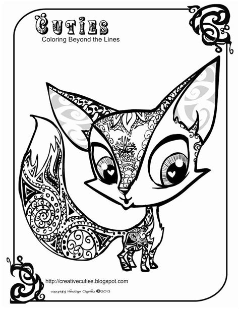 Cute Kawaii Animal Coloring Pages In 2020 Fox Coloring Page Animal