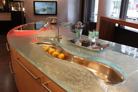Modern Kitchen Countertops from Unusual Materials: 30 Ideas