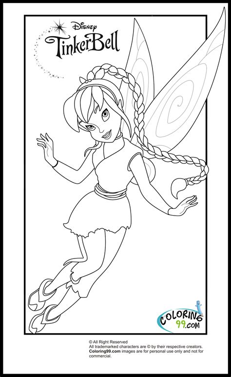 Tinkerbell And Friends Coloring Pages Team Colors