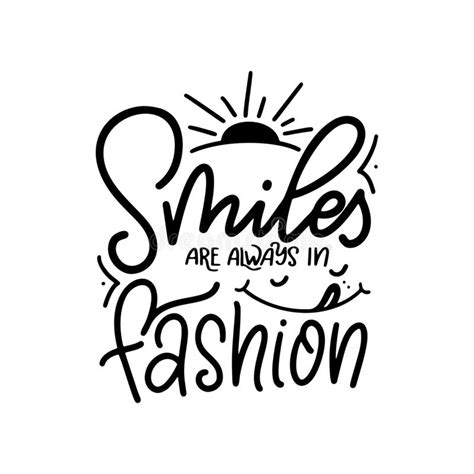 Smile Hand Drawn Lettering Quote Typography Design Poster Possitive