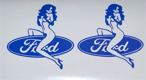 2x 5 Ford Girl Car Truck Auto Vinyl Decal Stickers Pick Color New