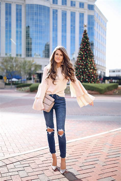 Holiday Outfit With Glitter Pumps Southern Curls And Pearls