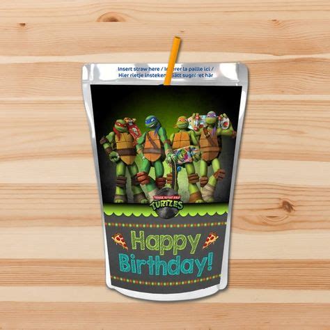 Teenage Mutant Ninja Turtles Capri Sun Label Green Ninja Turtle