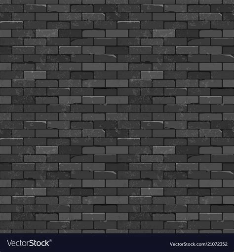 Seamless Texture Vintage Black Brick Wall Vector Image