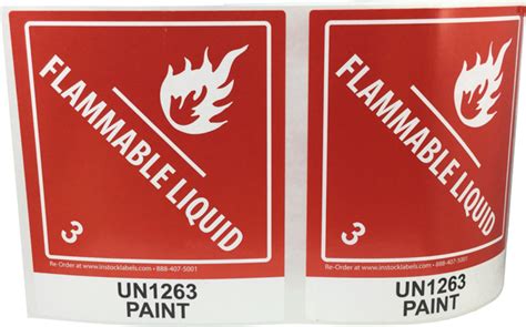 Hazard Class D O T Un Paint Flammable Liquid X Total