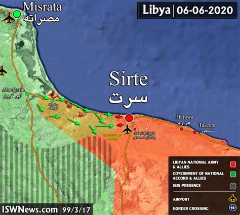 Libya Gna Forces Reached To Sirte Map Update Islamic World News