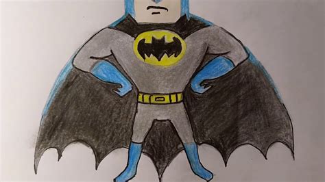 How To Draw Batman Cartoon For Kids Youtube