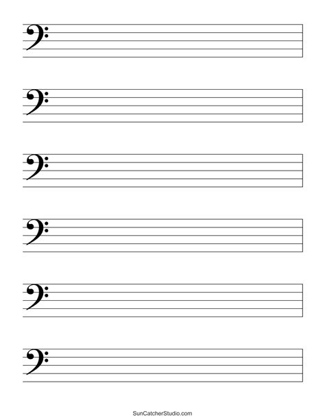 Blank Sheet Music Free Printable Staff Paper Diy Projects Patterns