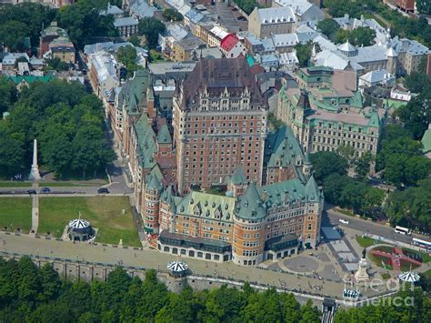 Aerial View Of Quebec Chateau Frontenac Photograph By John