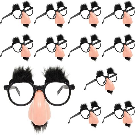 Juvale 12 Pack Funny Nose Disguise Glasses With Mustache Birthday Party Favors