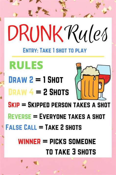 Drunk Uno Instructions Printable
