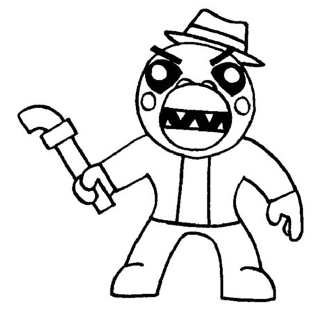 Tigry Uniforn Piggy Roblox Coloring Page - Free Printable Coloring