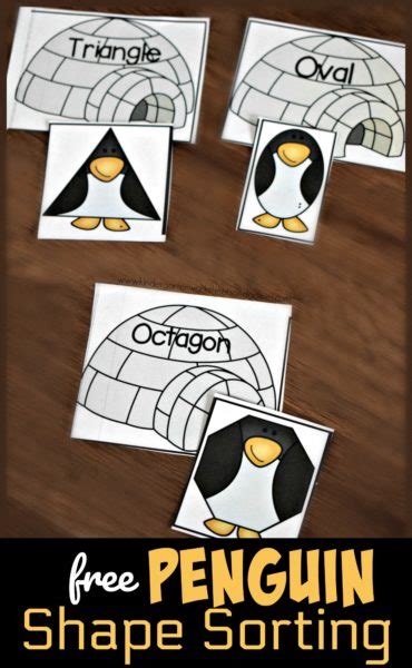 Free Penguin Shape Sorting Activity Free Homeschool Deals