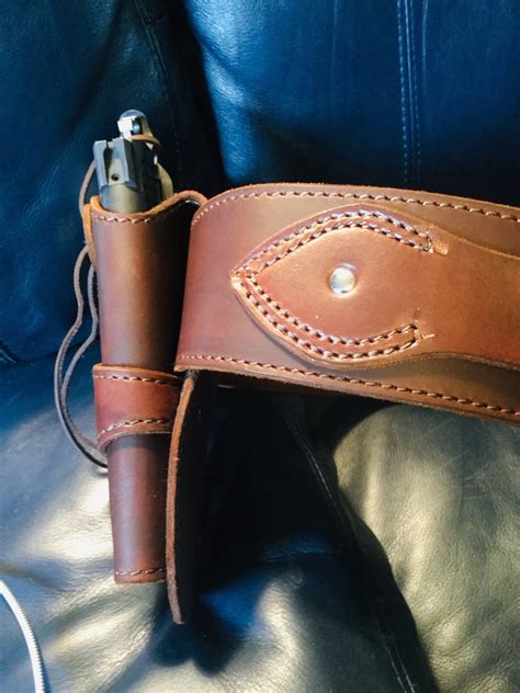 Western Style Leather Colt 1911 Lined Gun Rig With 37 Etsy