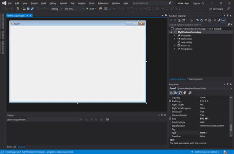 Winforms How To Create A Windows Forms Project In Visual Studio