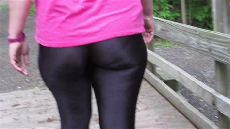 Candid Big Ass In Tight Shiny Black Spandex Leggings Xhamster
