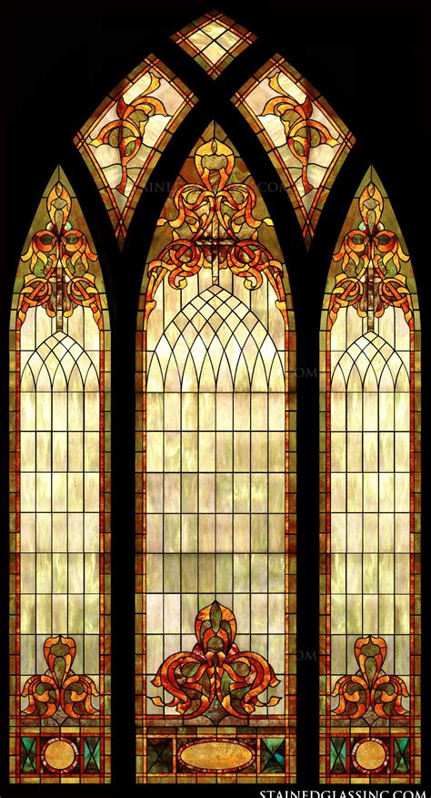 Decorative Arched Window Stained Glass Window