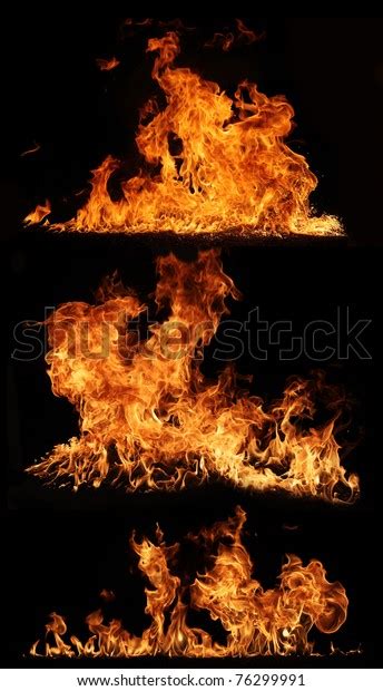 High Resolution Fire Collection Isolated On Stock Photo 76299991