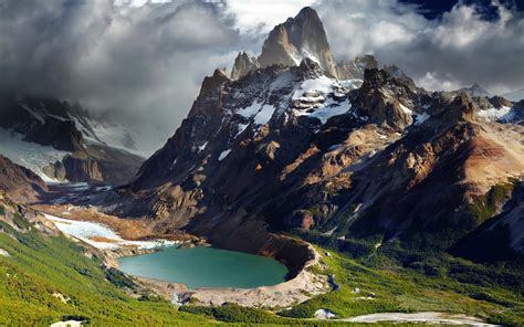 Patagonie Argentine Montagnes Lac Nature Photo Hd Fonds Décran Aperçu