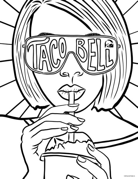 57 Printable Taco Bell Coloring Pages Gincoo Merahmf
