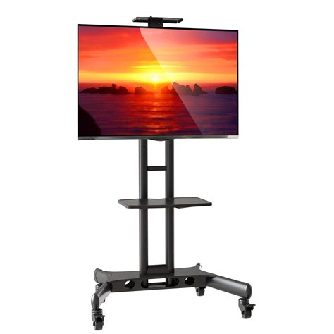 特別価格mount Factory Rolling Tv Cart Mobile Tv Stand For 40 65 Inch Flat