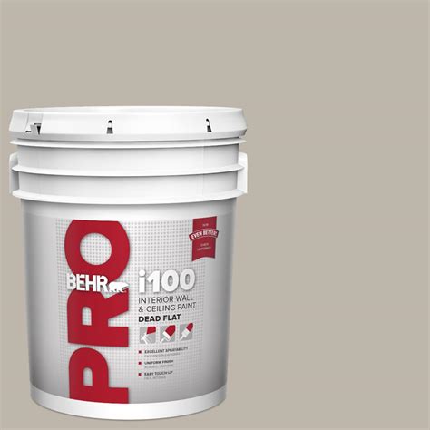 Behr Pro 5 Gal Hdc Ct 21 Grey Mist Dead Flat Interior Paint Pr10505