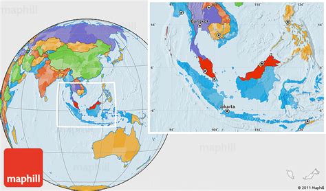 Location Of Malaysia On World Map Christmas Light