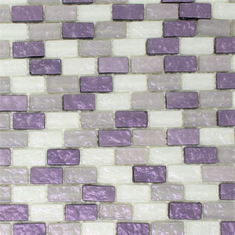 Tprng 01 Small Brick Pearl Look Purple Glass Mosaic Tile Backsplash Tile Generation