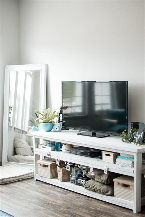 One room challenge family room reveal! Boho Tropical Living Room | Tv stand decor, Boho living ...