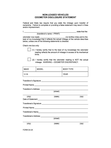 Ga Form Ga 25 Fill And Sign Printable Template Online Us Legal Forms