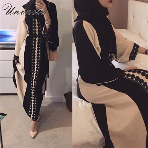 Muslim Open Abaya Dress Elegant Cotten Linen Lace Cardigan Long Robe