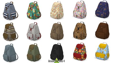 Sims 4 Ccs The Best Decorative Backpacks By Around The Sims 4
